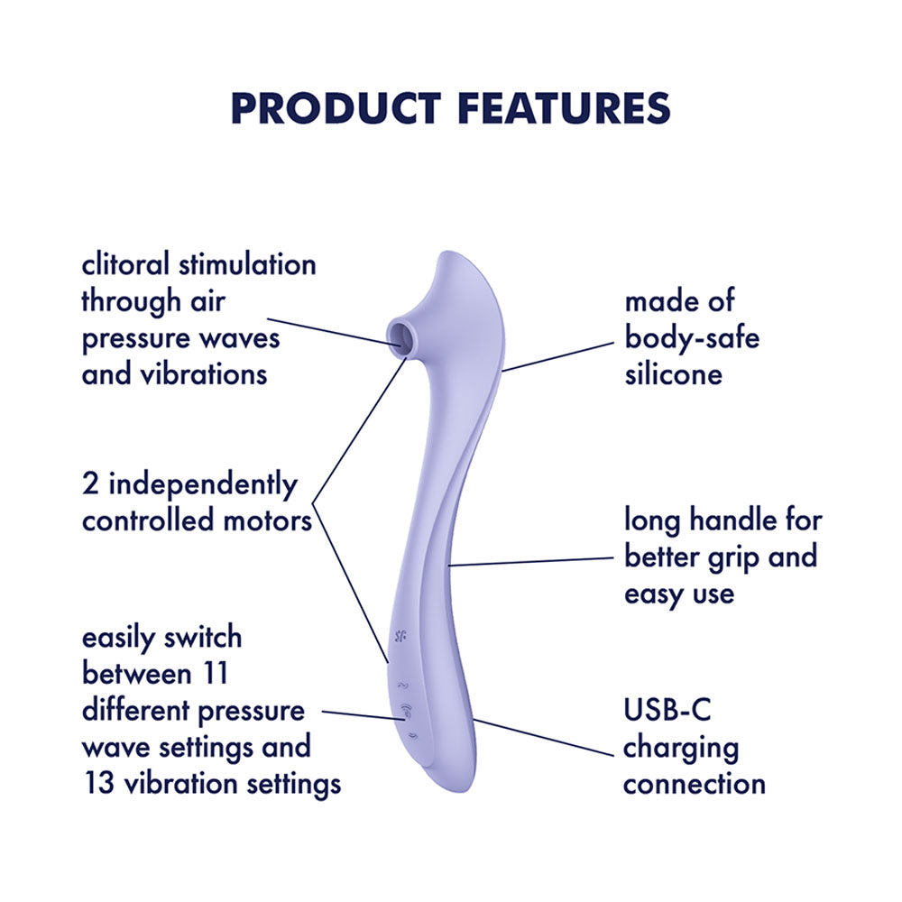 Satisfyer Easy Lover - Purple Air Pulse Clitoral Stimulator Vibrator