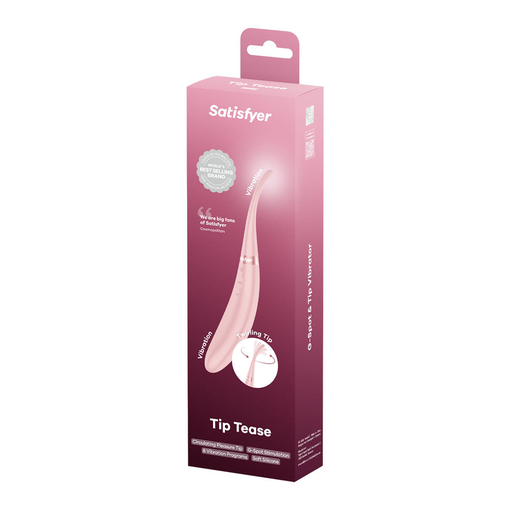 Satisfyer Tip Tease - Rose Vibrator with Twirling Tip