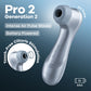 Satisfyer Pro 2 Gen 2 Battery Series - Touch Free Clitoral Air Pulse Vibrator - Blue
