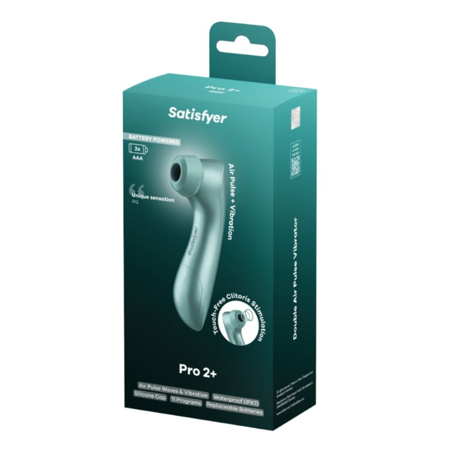 Satisfyer Pro 2+ Air Pulse Vibrator Battery Series Mint