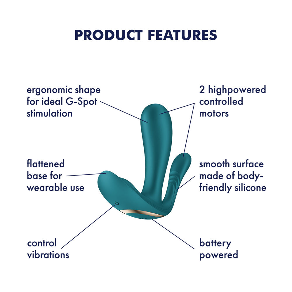 Satisfyer Top Secret + - Battery Series - Wearable G-Spot & Anal Vibrator - Green