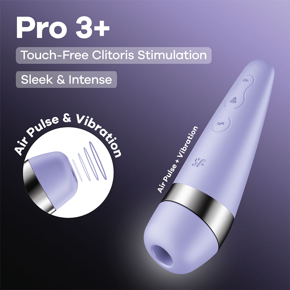 Satisfyer Pro 3+ - Air Pulse Clitoral Stimulator Vibrator - Purple