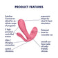 Satisfyer Top Secret + Wearable G-Spot & Anal Vibrator (App) - Raspberry
