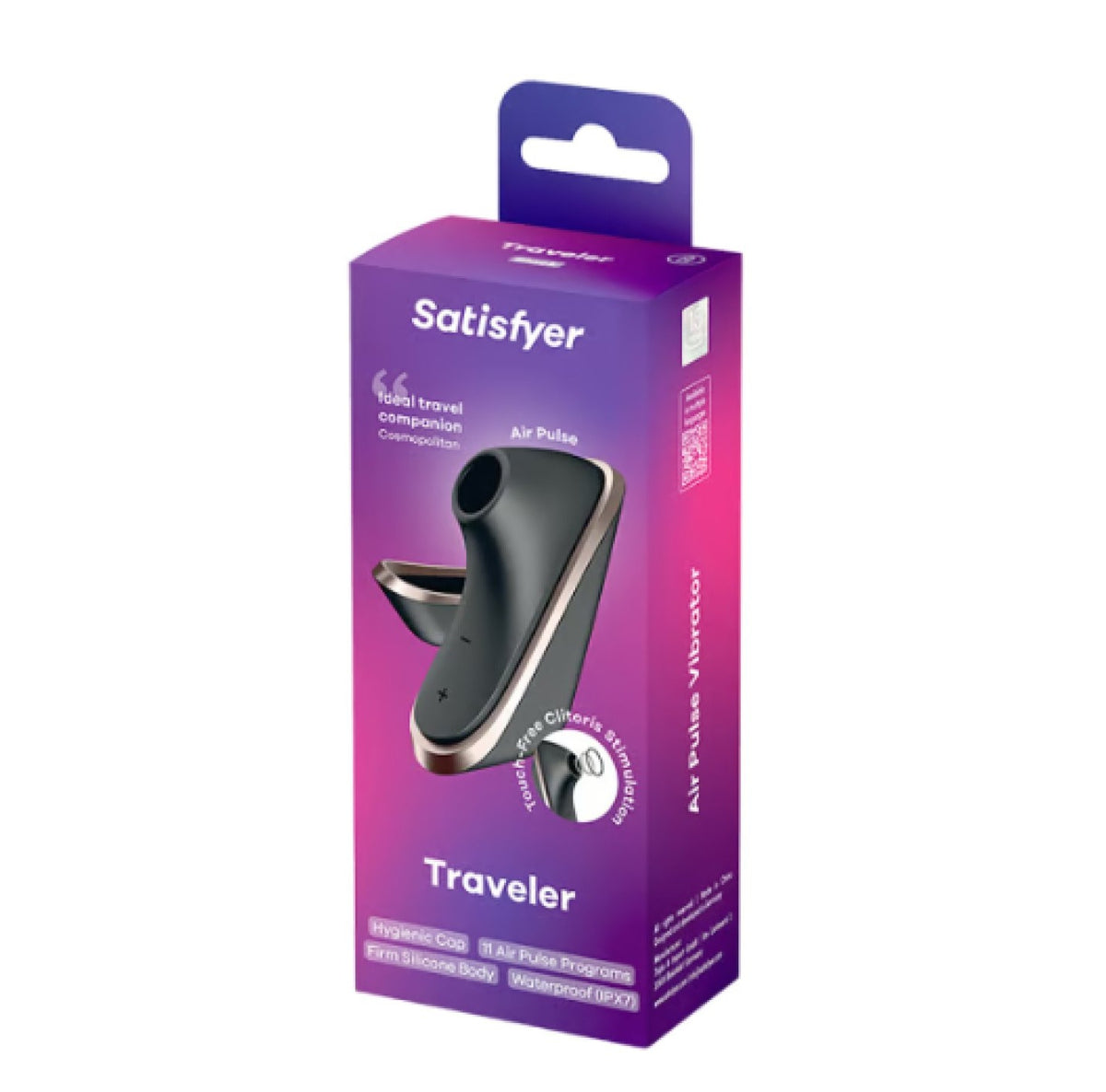 Satisfyer Traveler - Air Pulse Clitoral Stimulator - Black