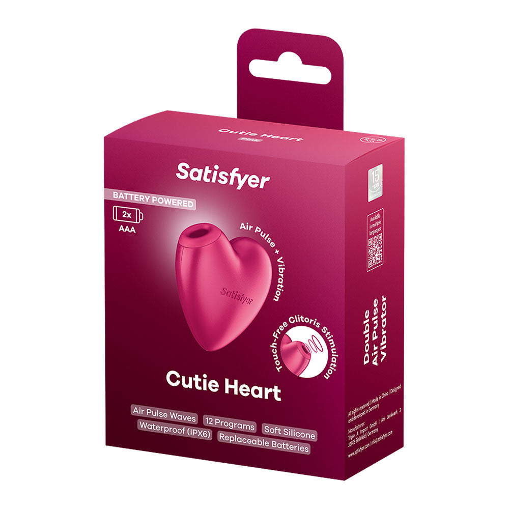 Satisfyer Cutie Heart - Battery - Air Pulsation Stimulator with Vibration - Pink