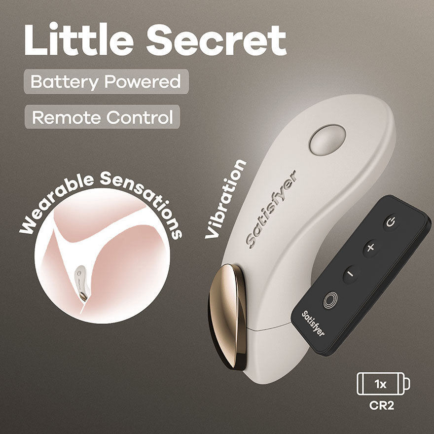 Satisfyer Little Secret - Battery Series - Panty Vibrator with Remote Beige