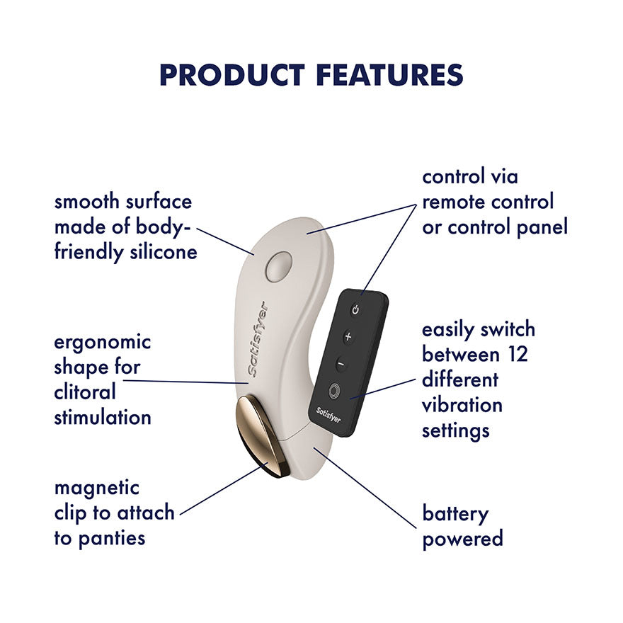 Satisfyer Little Secret - Battery Series - Panty Vibrator with Remote Beige