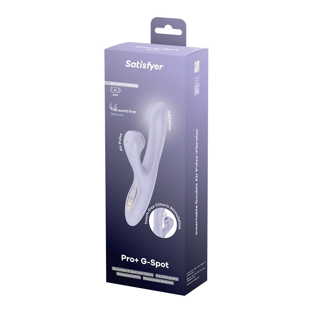 Satisfyer Pro+ Air Pulse G-Spot Vibrator Battery Series Lavender