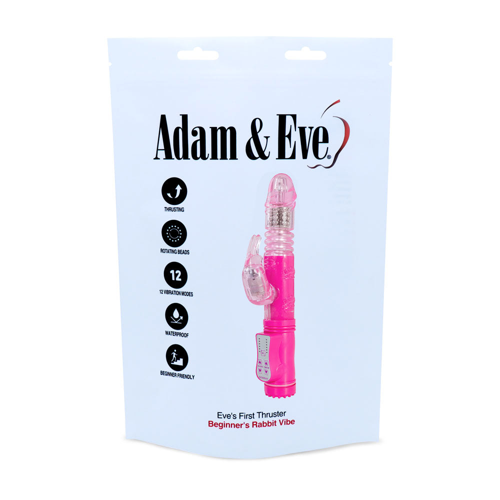 Adam & Eve Eve's First Thruster - Pink 24.75cm (9.75") Thrusting Rabbit Vibrator