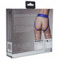 Shots Toys | OUCH! Vibrating Strap-on Panty Harness with Open Back - Royal Blue - Size XS/S