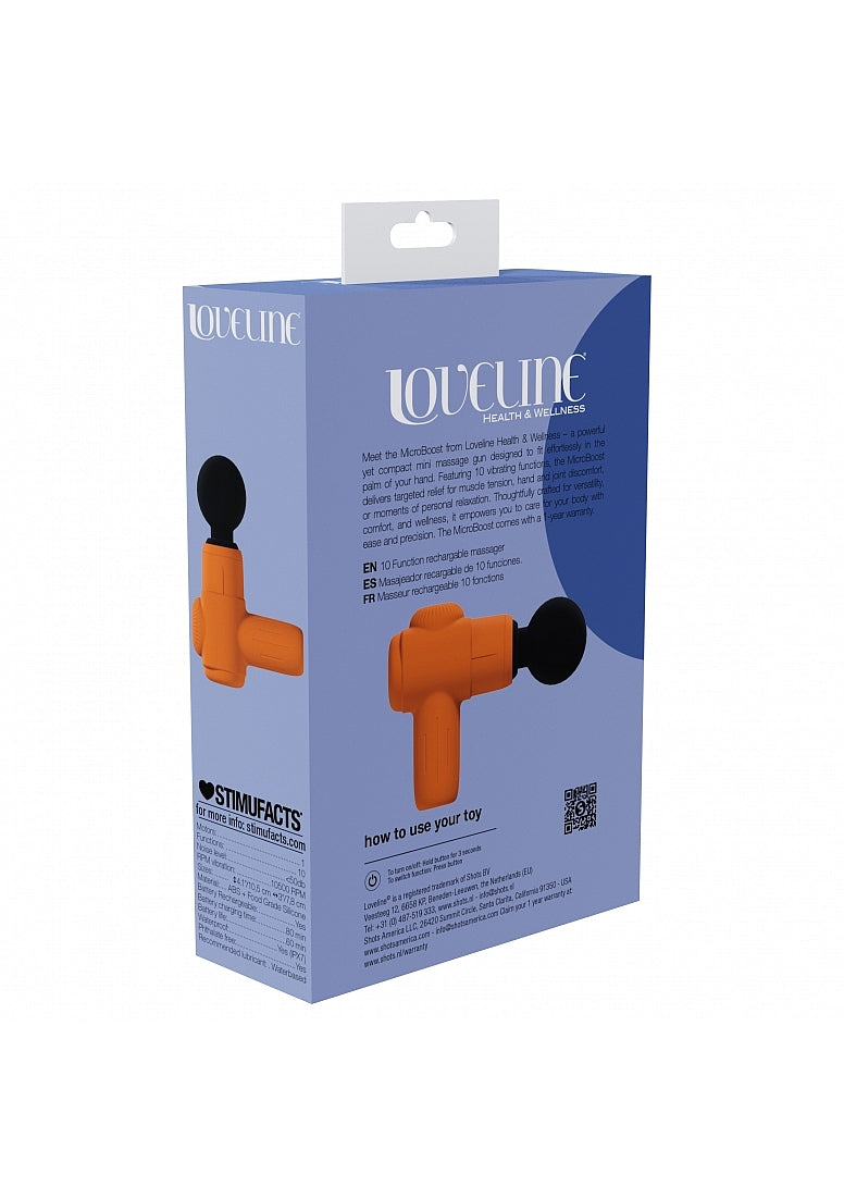 Shots Toys | LOVELINE MicroBoost Massager - Mini Massage Gun - Orange