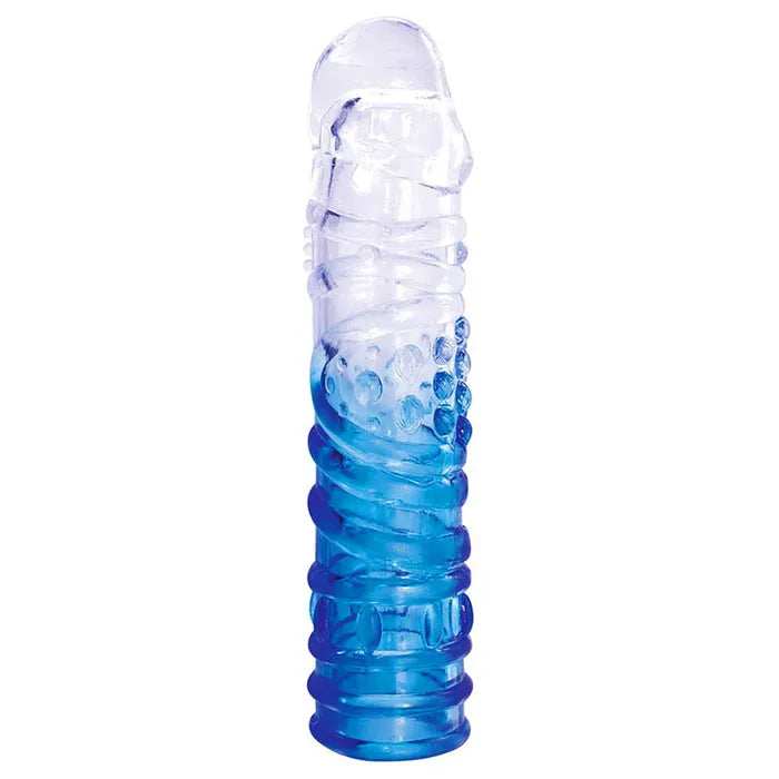 Adam & Eve SAPPHIRE Sleeve Set - Blue Clear Penis Sleeve Set - Set of 4