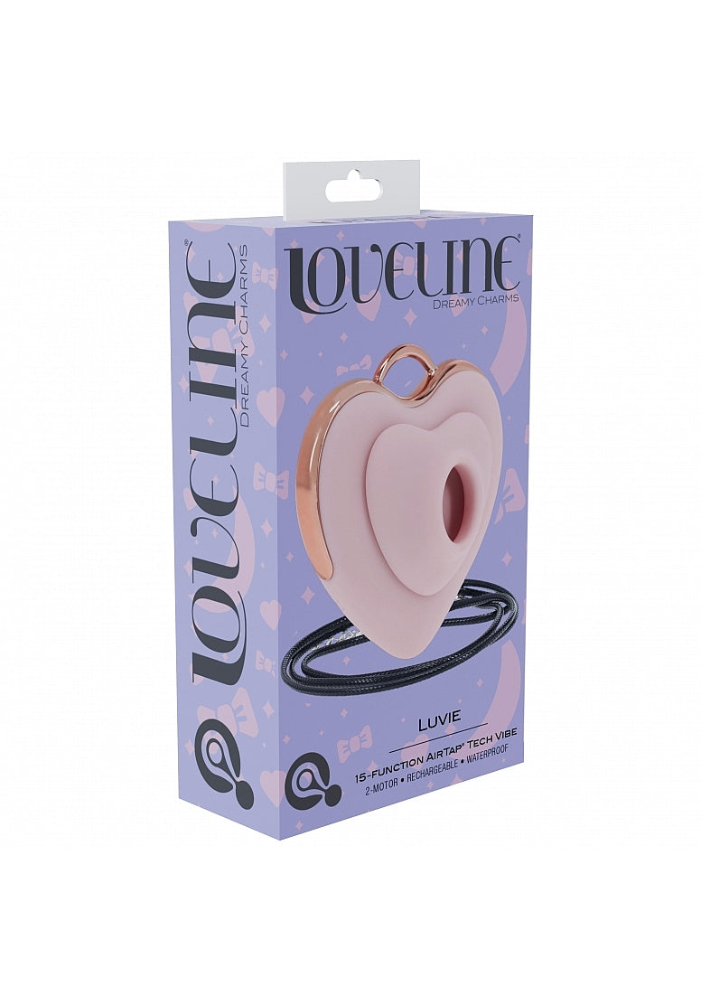 Shots Toys | LOVELINE Luvie - AirTapTech Tapping Sucking Heart Shaped Vibrator - Pink
