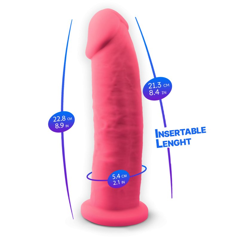 Adrien Lastic Silexd 9" Model 2 Realistic Silicone Dildo - Pink