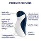 Satisfyer Orca Air Pulse Vibrator Battery Series Blue & White