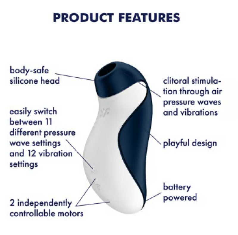 Satisfyer Orca Air Pulse Vibrator Battery Series Blue & White