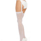 Dreamgirl Sheer Suspender Pantyhose White Size OS