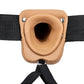 Shots Toys | REALROCK Vibrating Hollow Strap-On + Balls - 9" / 23cm Tan