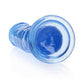 Shots Toys | REALROCK Crystal Clear 8" Straight Dildo No Balls - Blue