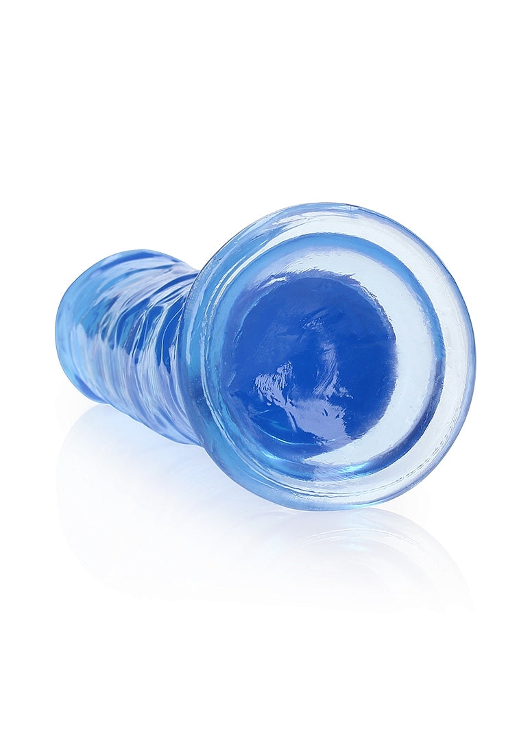 Shots Toys | REALROCK Crystal Clear 8" Straight Dildo No Balls - Blue
