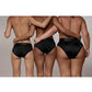 Shots Toys | OUCH! Vibrating Strap-on High-Cut Brief - Black - Size M/L