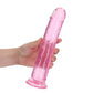 Shots Toys | REALROCK Crystal Clear 9" Straight Dildo No Balls - Pink