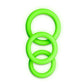 Shots Toys | OUCH! 3 Pc Cock Ring Set - Glow in the Dark