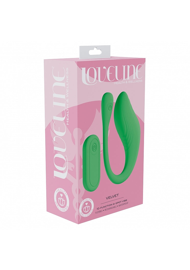 Shots Toys | LOVELINE Velvet G-Spot - Remote Controlled G-Spot Massager - Green