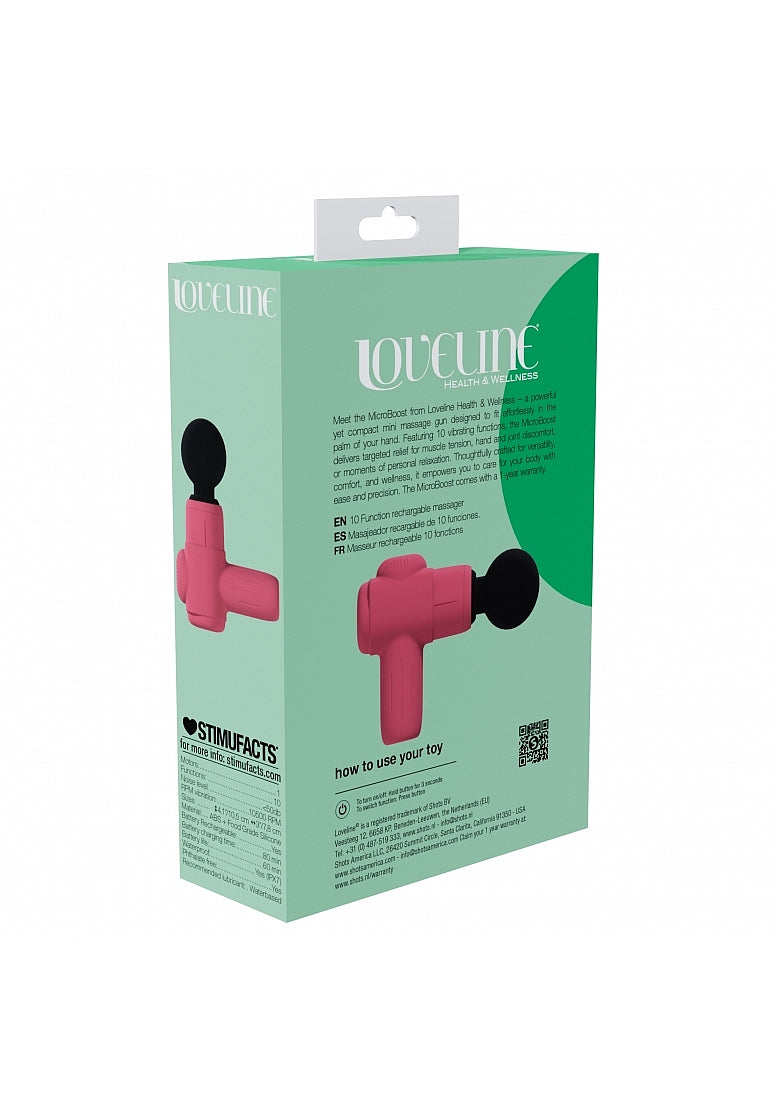 Shots Toys | LOVELINE MicroBoost Massager - Mini Massage Gun - Pink