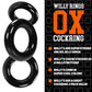 OxBalls Willy Rings Stretchy Black Cock Rings - 3 Pack