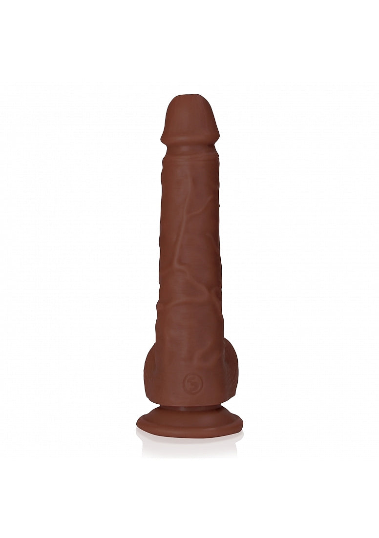 Shots Toys | REALROCK Straight Realistic Dildo with Balls - Brown 18cm (7") Dong