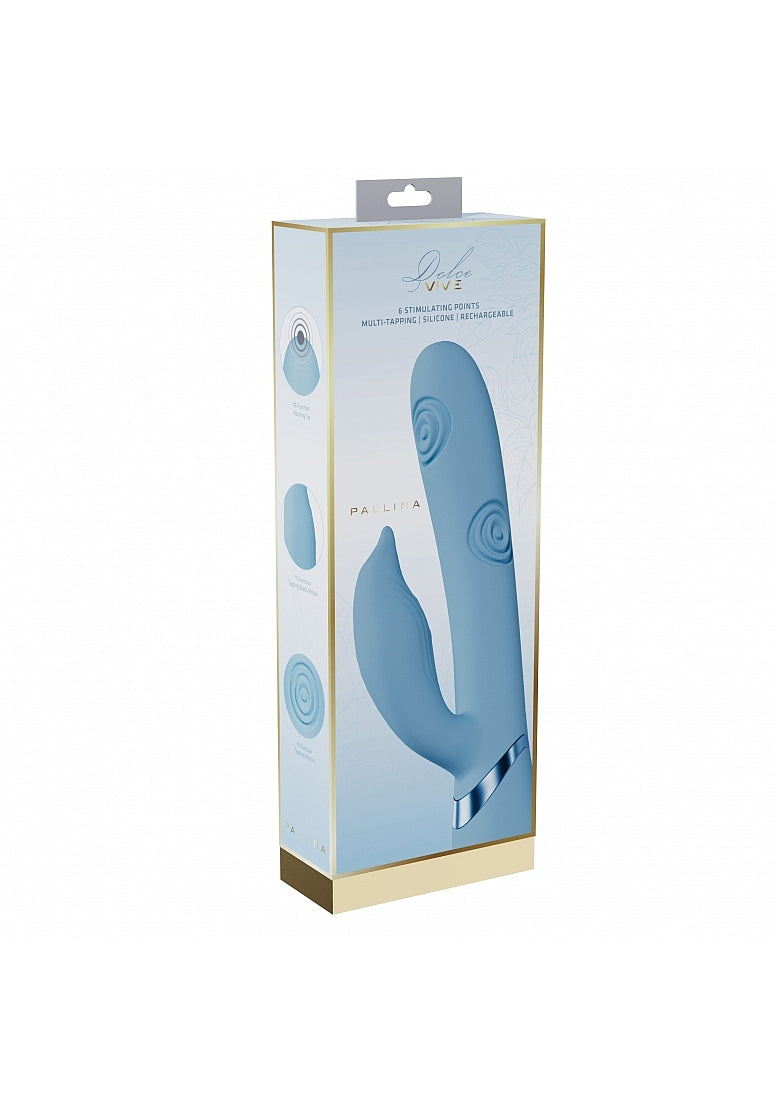 Shots Toys | VIVE Pallina Triple Motor G-Spot Vibrating Tapping Beads Clit Stimulator Blue