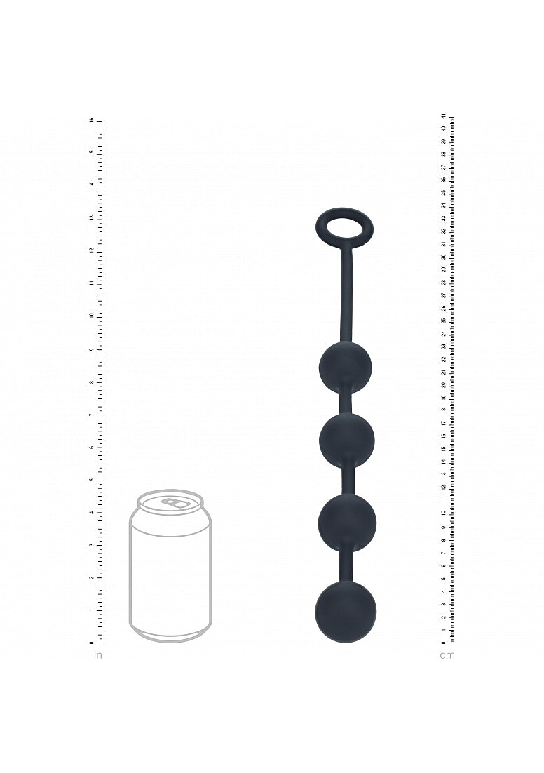 Shots Toys | LEVELZ - Round Silicone Anal Balls - M - 30mm - Black