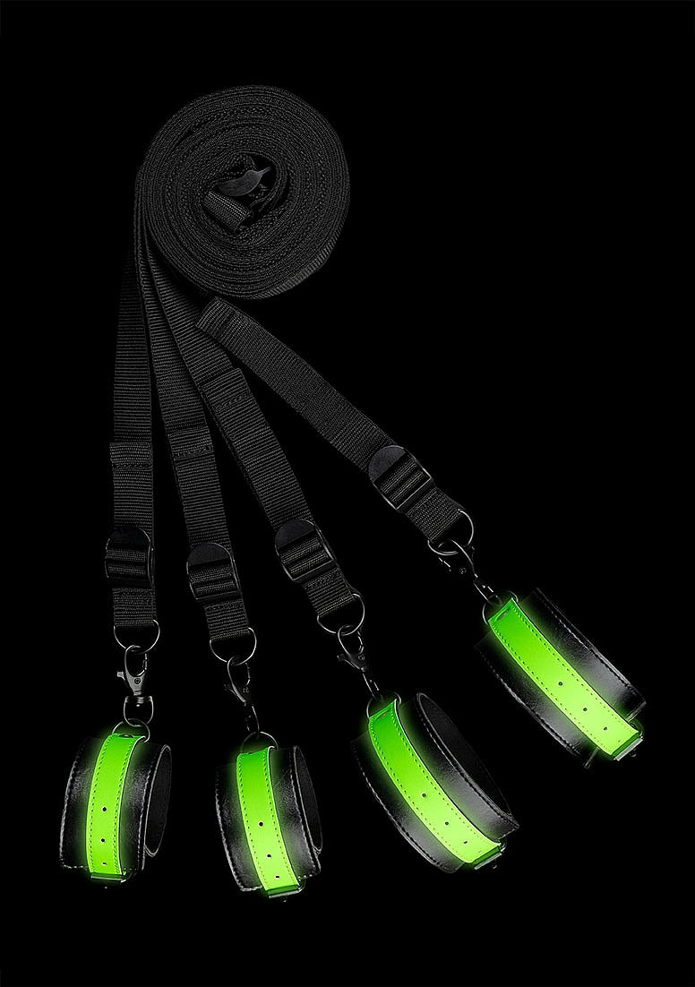 Shots Toys | OUCH! Bed Bindings Restraint Kit - Glow in the Dark