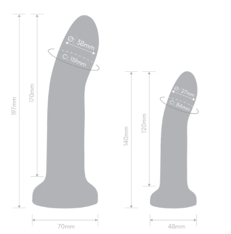 Electric EEL | Together Duo 2pc 5.5” & 7.75” Silicone Dildo & Harness Set
