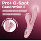 Satisfyer Pro+ Air Pulse G-Spot Vibrator Battery Series Rosa