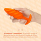 COTR | B-Vibe Swirl Textured Vibrating Plug - Orange