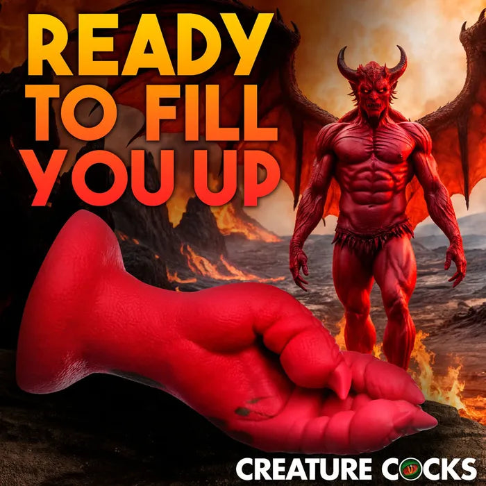 Creature Cocks Demon Claw Fisting Silicone Dildo - Red 21.8cm Claw Fantasy Dildo