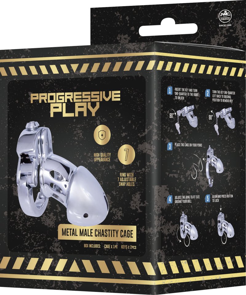 Excellent Power | Progressive Play Male Chastity Device With Base Ring