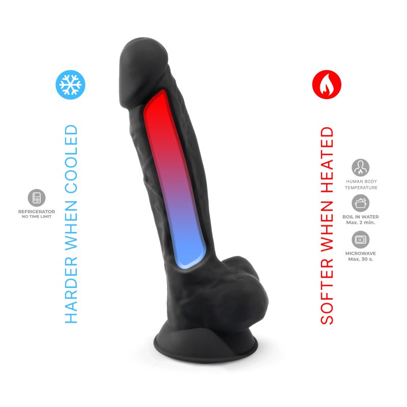 Adrien Lastic Silexd 7" Model 1 Realistic Silicone Dildo - Black