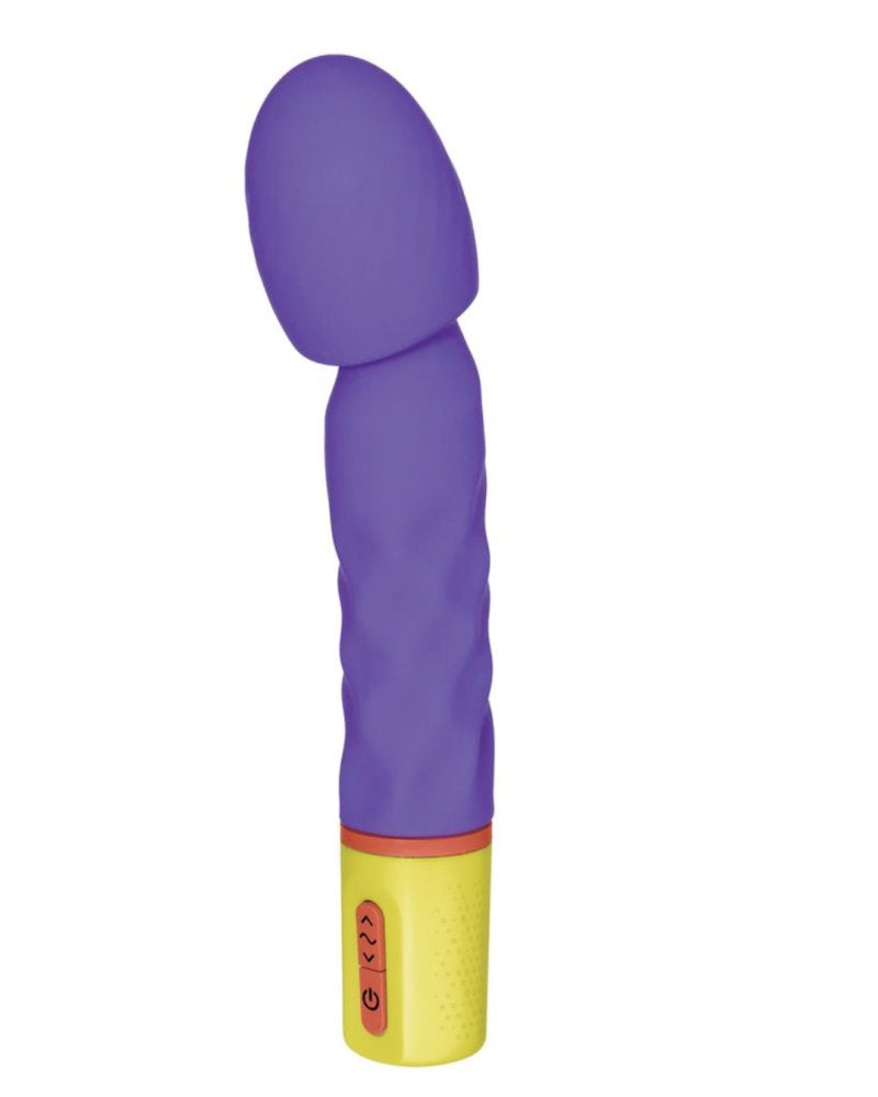 Excellent Power | Bold Around 7" Vibrator With Varicolored Control (Purple)