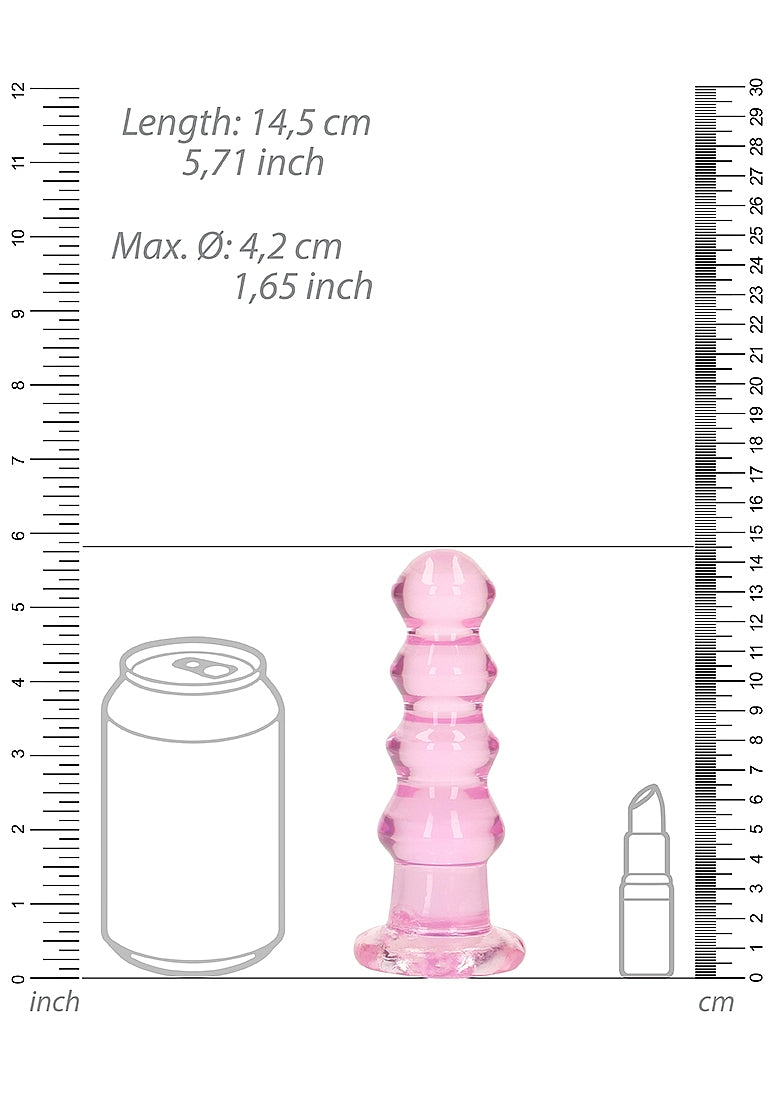 Shots Toys | REALROCK Crystal Clear 5.5" Curvy Dildo/Plug - Pink
