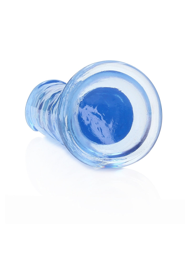 Shots Toys | REALROCK Crystal Clear 6" Straight Dildo No Balls - Blue