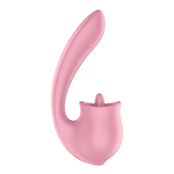 Satisfyer Tongue Genius - Pink Flicking Clitoral G-Spot Stimulator Vibrator