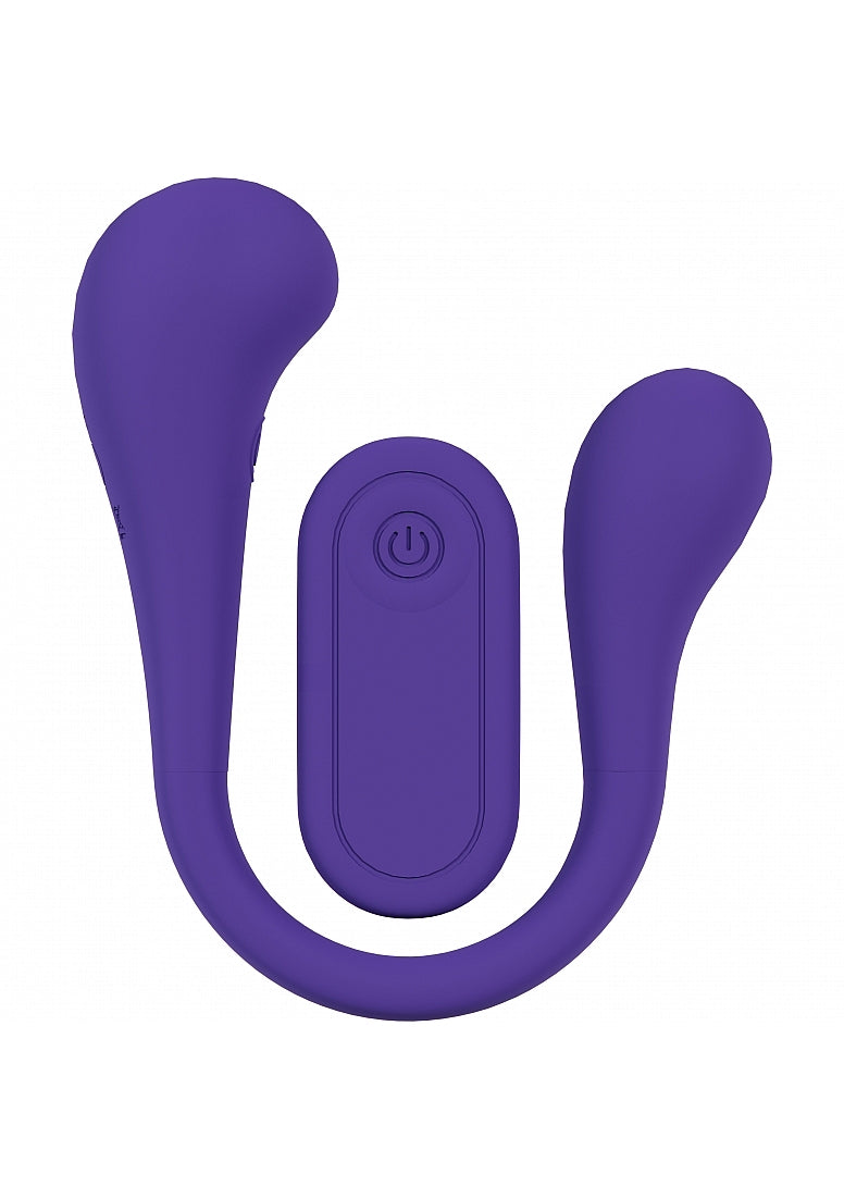 Shots Toys | LOVELINE FlexEase - Remote Controlled Flexible Dual Ended Vibrator - Purple
