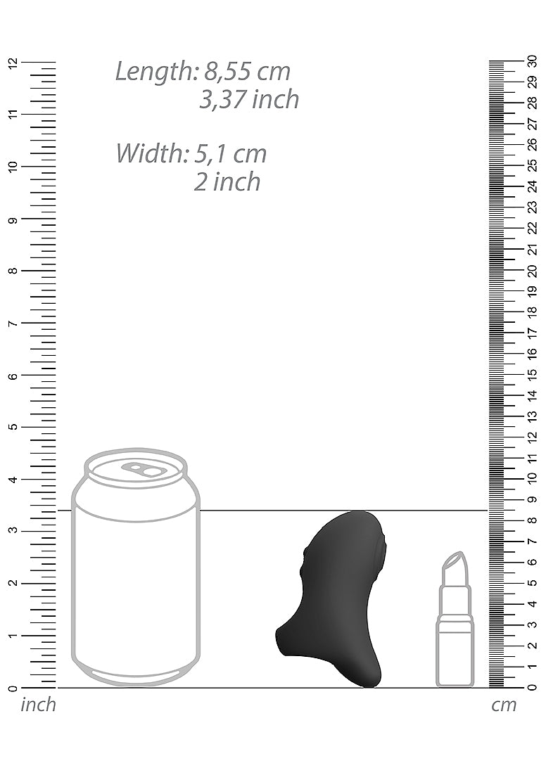 Shots Toys | VIVE Hana Ergonomic Clitoral Finger Vibrator Black