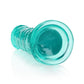 Shots Toys | REALROCK Crystal Clear 18cm Straight Dildo - Turquoise 7" Dong