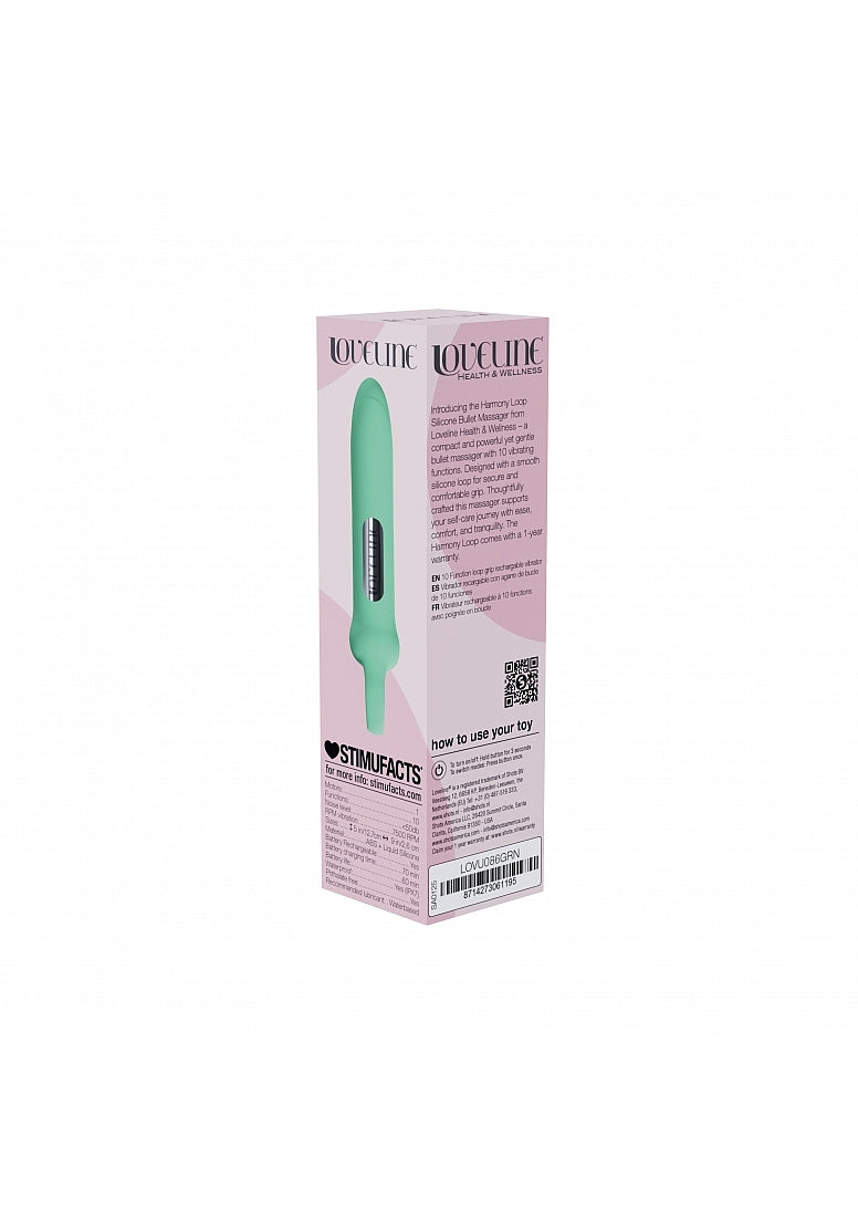 Shots Toys | LOVELINE Harmony Loop Grip - Bullet Massager Vibrator - Green