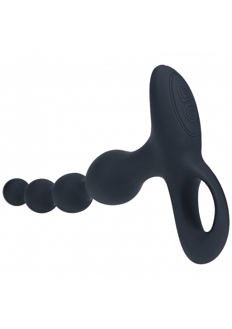 Shots Toys | LEVELZ - Remote Control Beaded Vibrating Silicone Anal Plug - Black