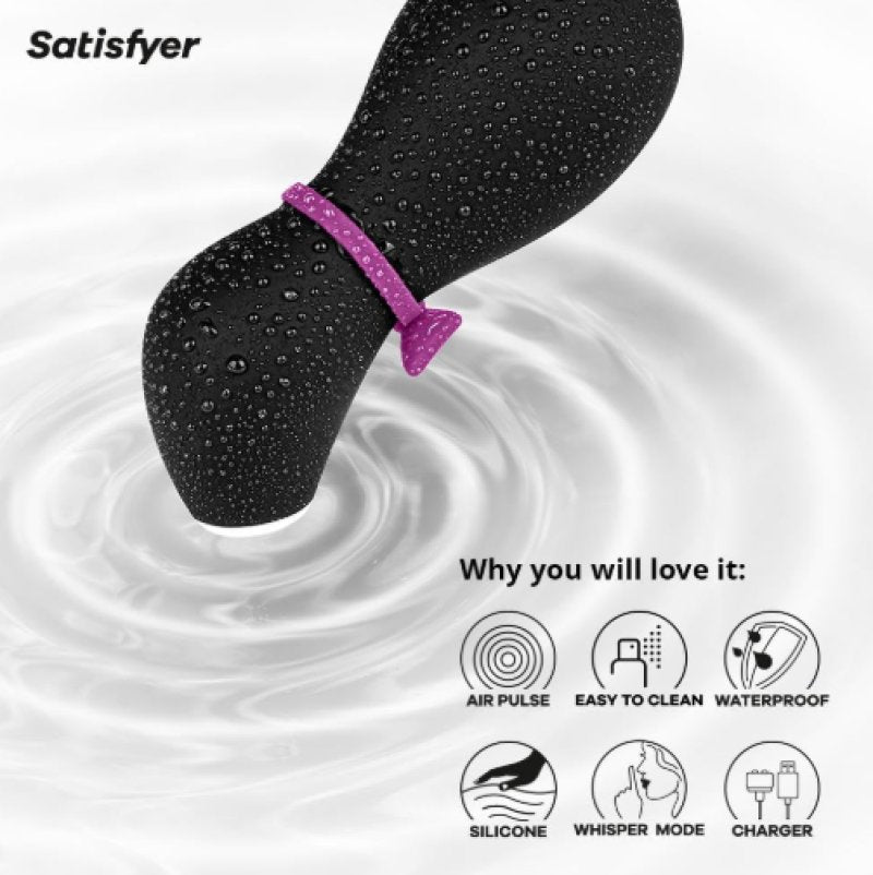 Satisfyer Penguin Air-Pulse Clitoral Stimulator Black